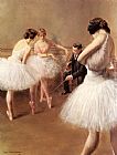 Ballet Canvas Paintings - The Ballet Lesson